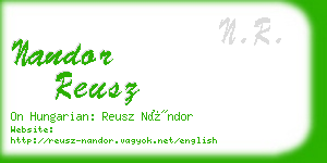 nandor reusz business card